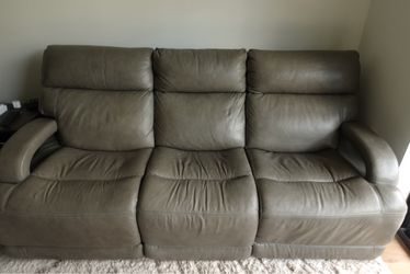 Leather Reclining Sofa Set – 3 Seater + 2 Seater – Power Recline & Adjustable Headrests