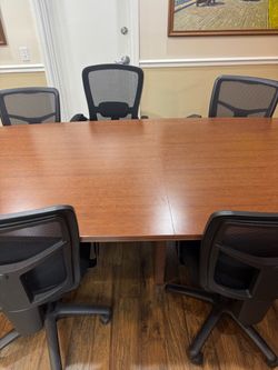 Conference table with chairs