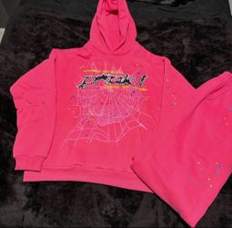 pink spider sweatsuit