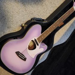 Ibanez TCM60 Acoustic-Electric Guitar 2008 Purple Burst and Gold Sparkle

