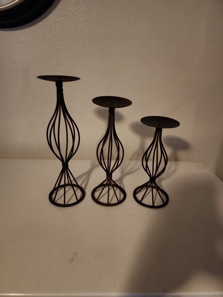 3 Wire Candle Holders