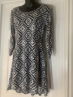 Navy geometric dress