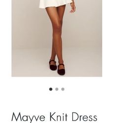NWT Reformation Women's M Mayve Knit Dress White Fior Di Latte NEW size M