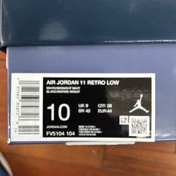 Jordan 11 Retro low White Midnight Navy