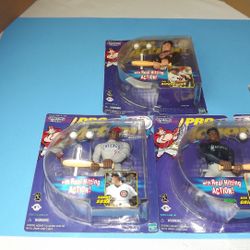 Lot Of 3 Starting Lineup Pro Action Baseball Figures