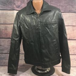 Levi's jacket mens medium brown " leather " faux