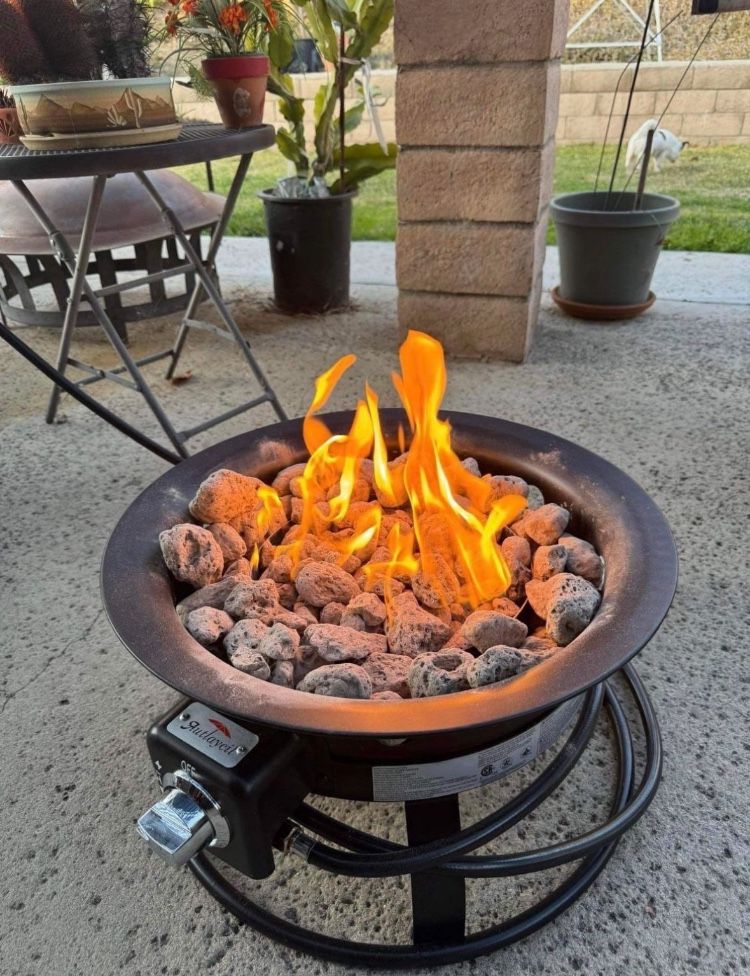 New Inbox 21 Portable Propane Patio Fire Pit Gas Outdoor Fire Bowl