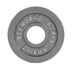 Barbell Gray Olympic Cast Iron Weight Plate, 2.5 lb