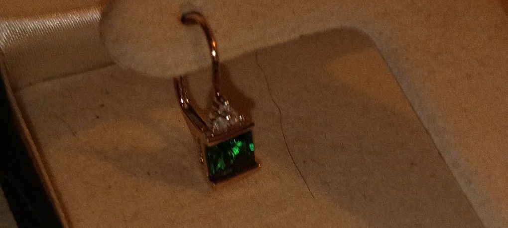 Genuine Emerald Earrings