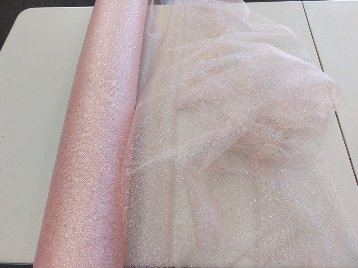 Tulle Glitter Fabric 60" Wide 10 Yards $ 25