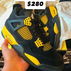 New Nike Air Jordan Retro 4 Thunder Sz 8m/9.5w