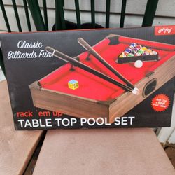 Table Top Pool Set. Classic Billard. 