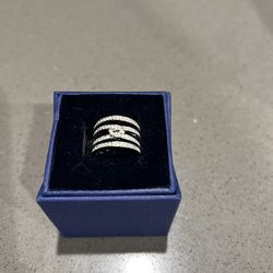 Multi Row Swarovski Ring In Size 6