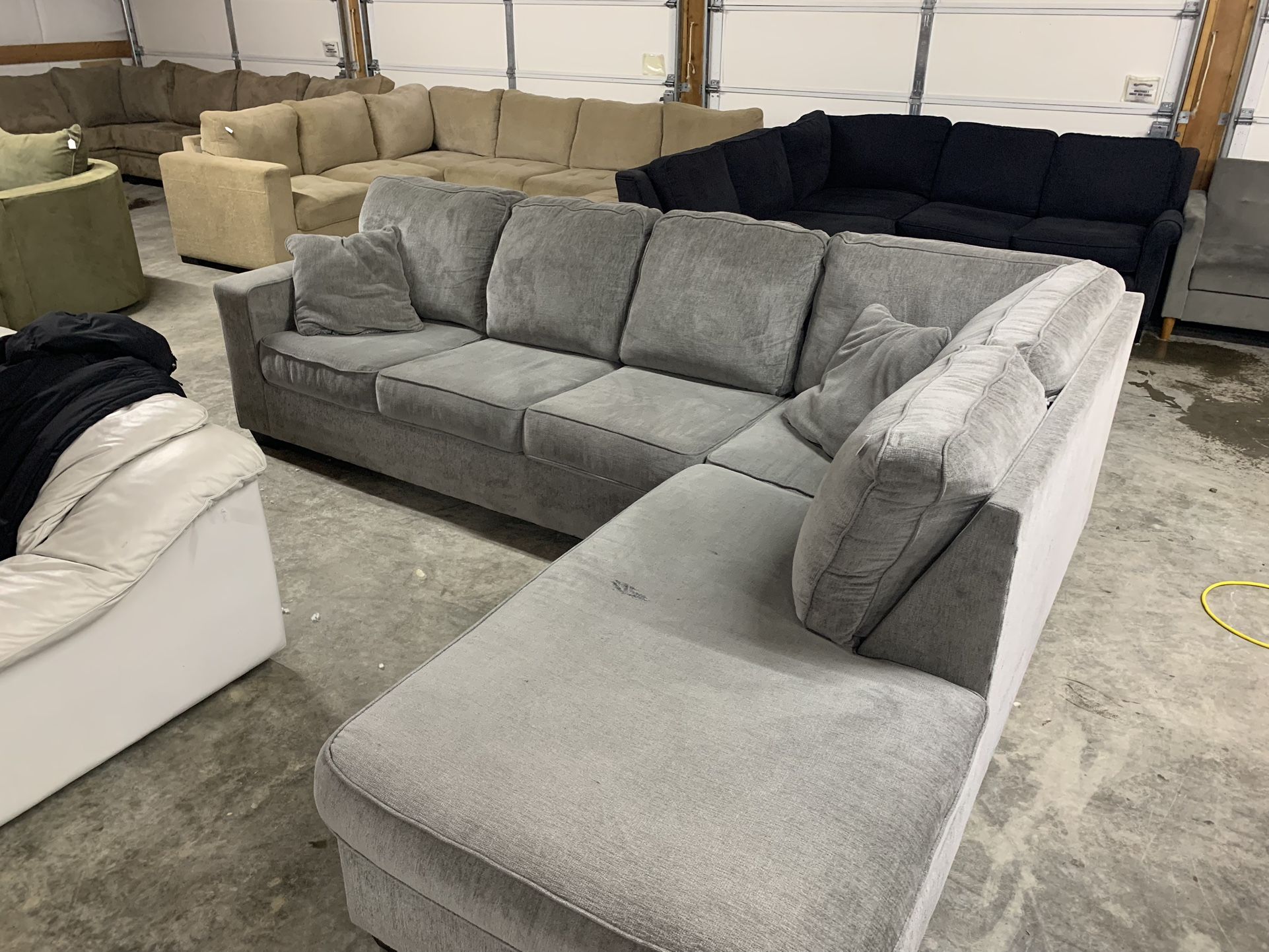 Grey L Shaped Sectional Couch “WE DELIVER”