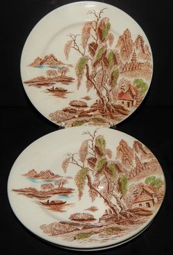 Sayonara China Oriental Japan Bread Dessert Plates Oriental Village