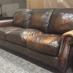 Genuine Leather Sofa – Used, in Good