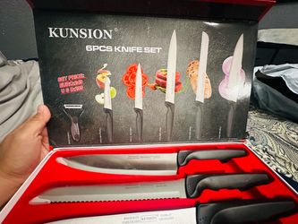 Kunsion 6-Piece Stainless Steel Knife Set