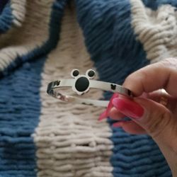 Stainless Steel Mickey Bangle Bracelet 