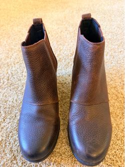 Women’s Leather Ankle Boots Sorrel Brown Size 10