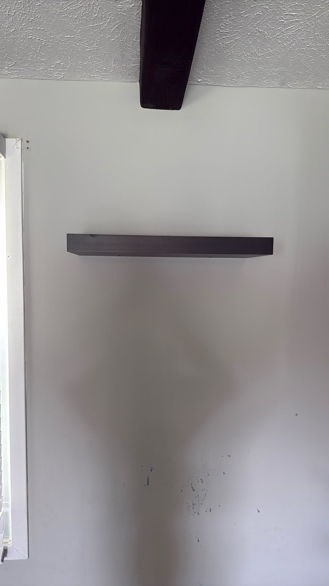 Set Of 2 Dark Brown Wooden Shelves