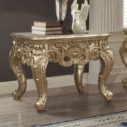 Crown Heritage Gold/Rust Highlights End Table / HD-E998G