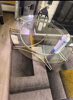 Glass coffee table