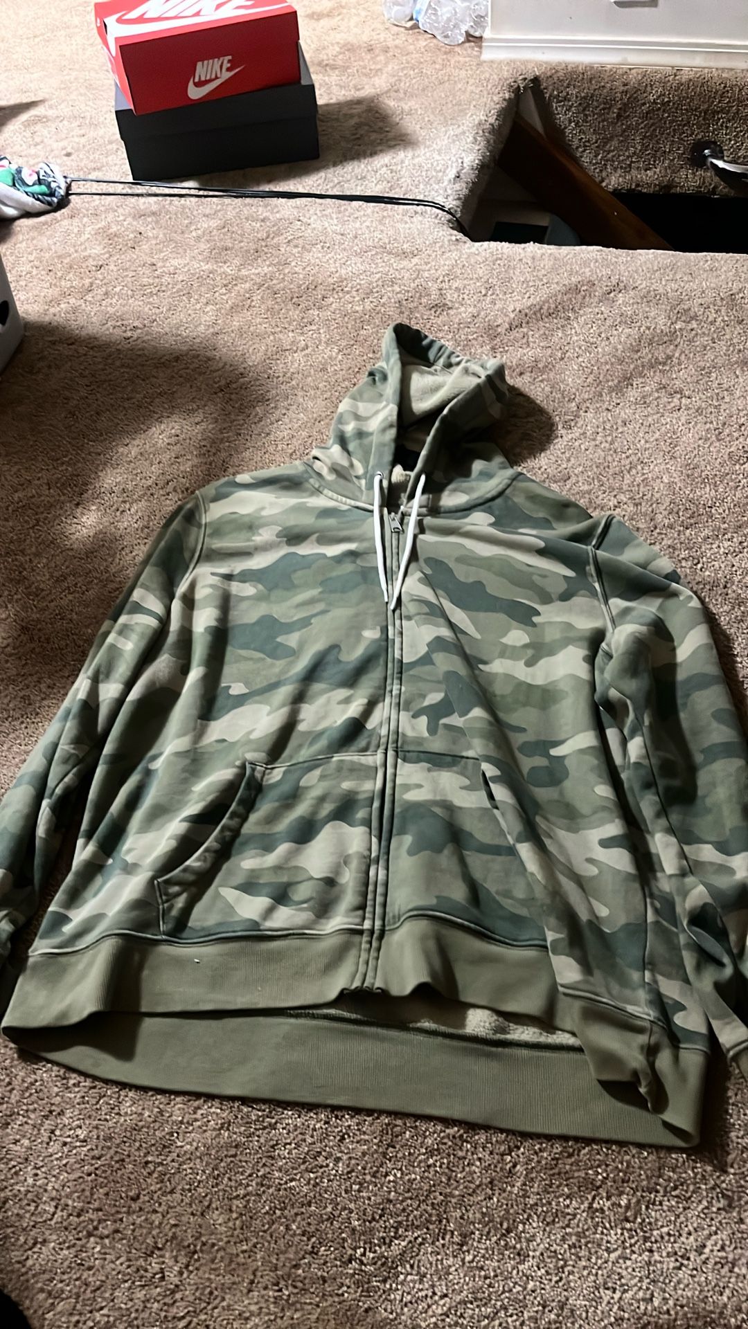 Old Navy Green Camo Zip Up Size XXL