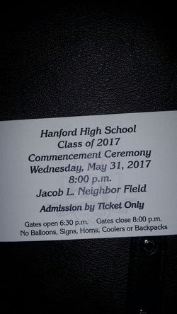 HHS Graduation Tickets