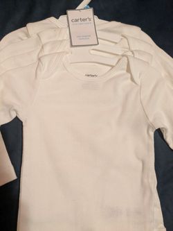 4 Baby Long Sleeve Onesies 6 Months Brand New
