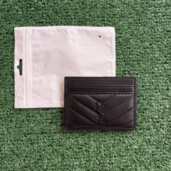 BLACK LAMBSKIN PADDED WALLET CARDHOLDER