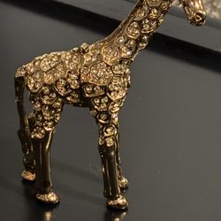 Crystal Pave Giraffe Box Pewter 