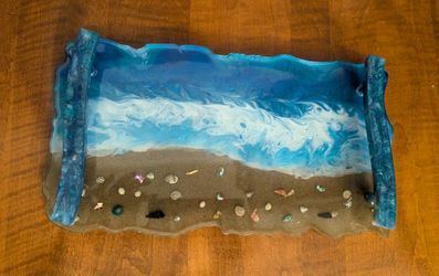 Ocean-Themed Resin Tray