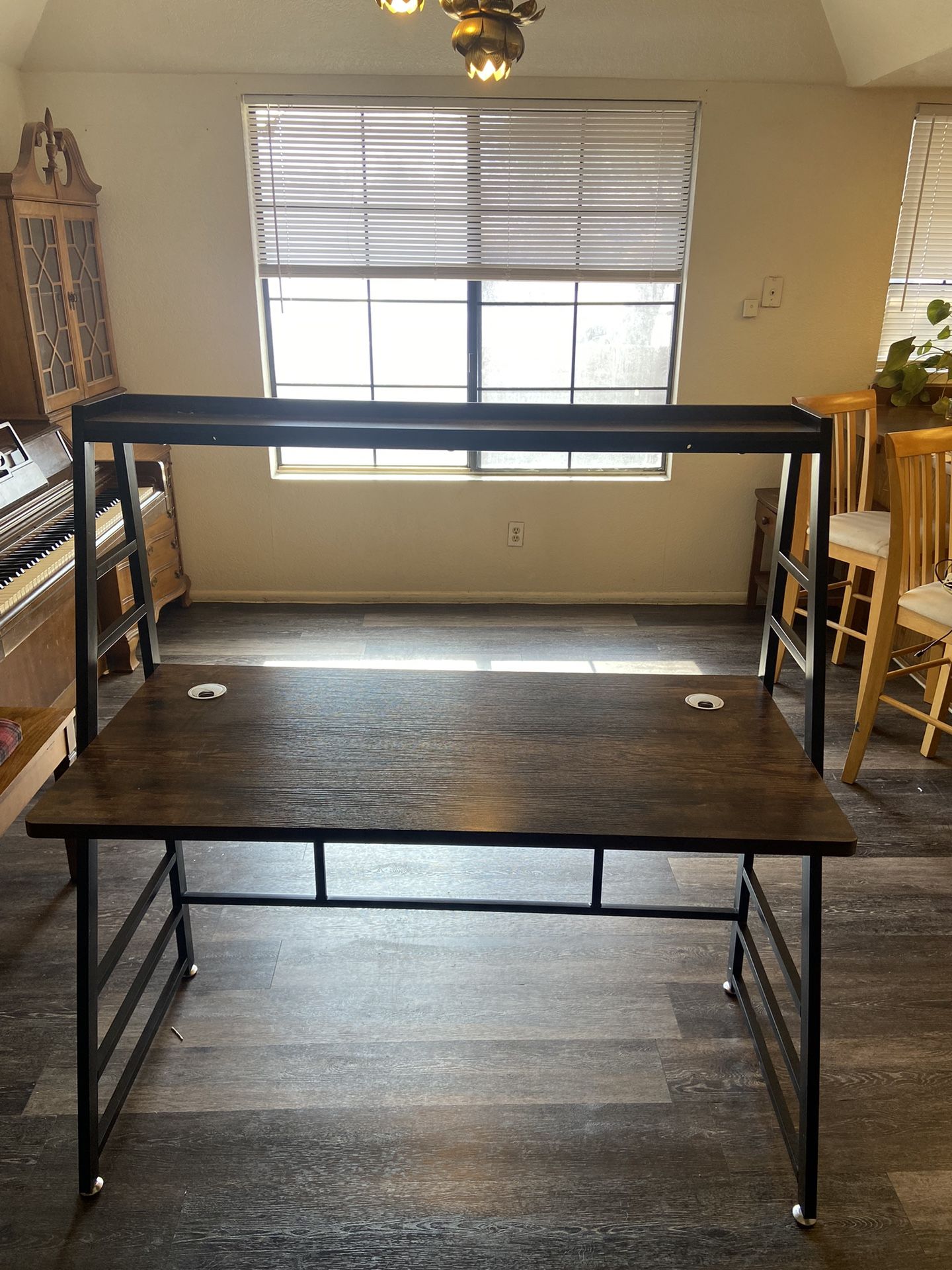 Dark Brown Wooden Desk, Price Negotiable