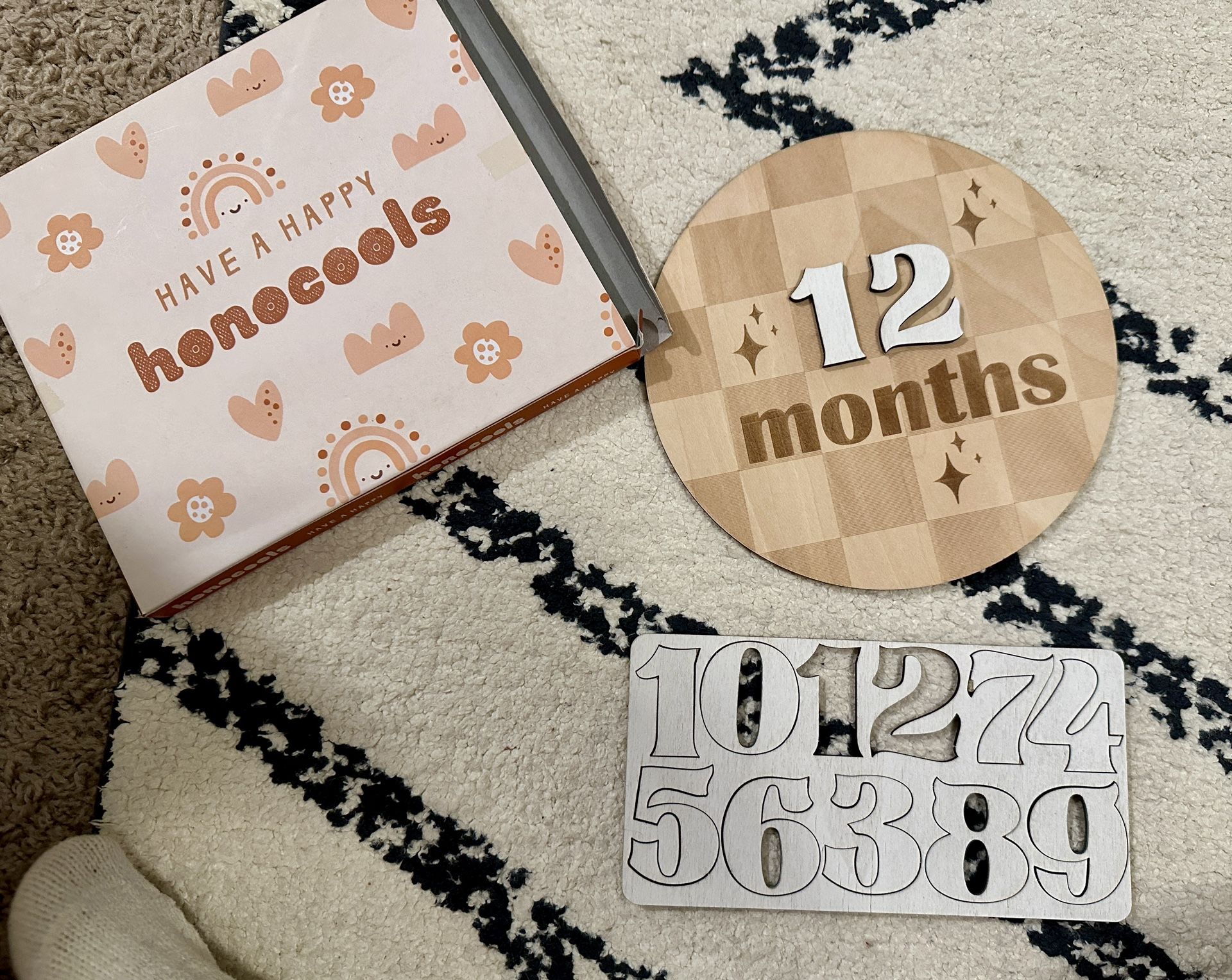 Baby Month Milestones Plaque