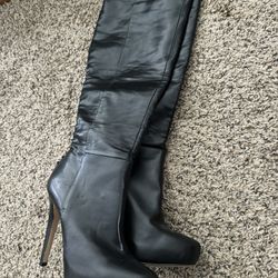 Also Black Thigh High Boots 