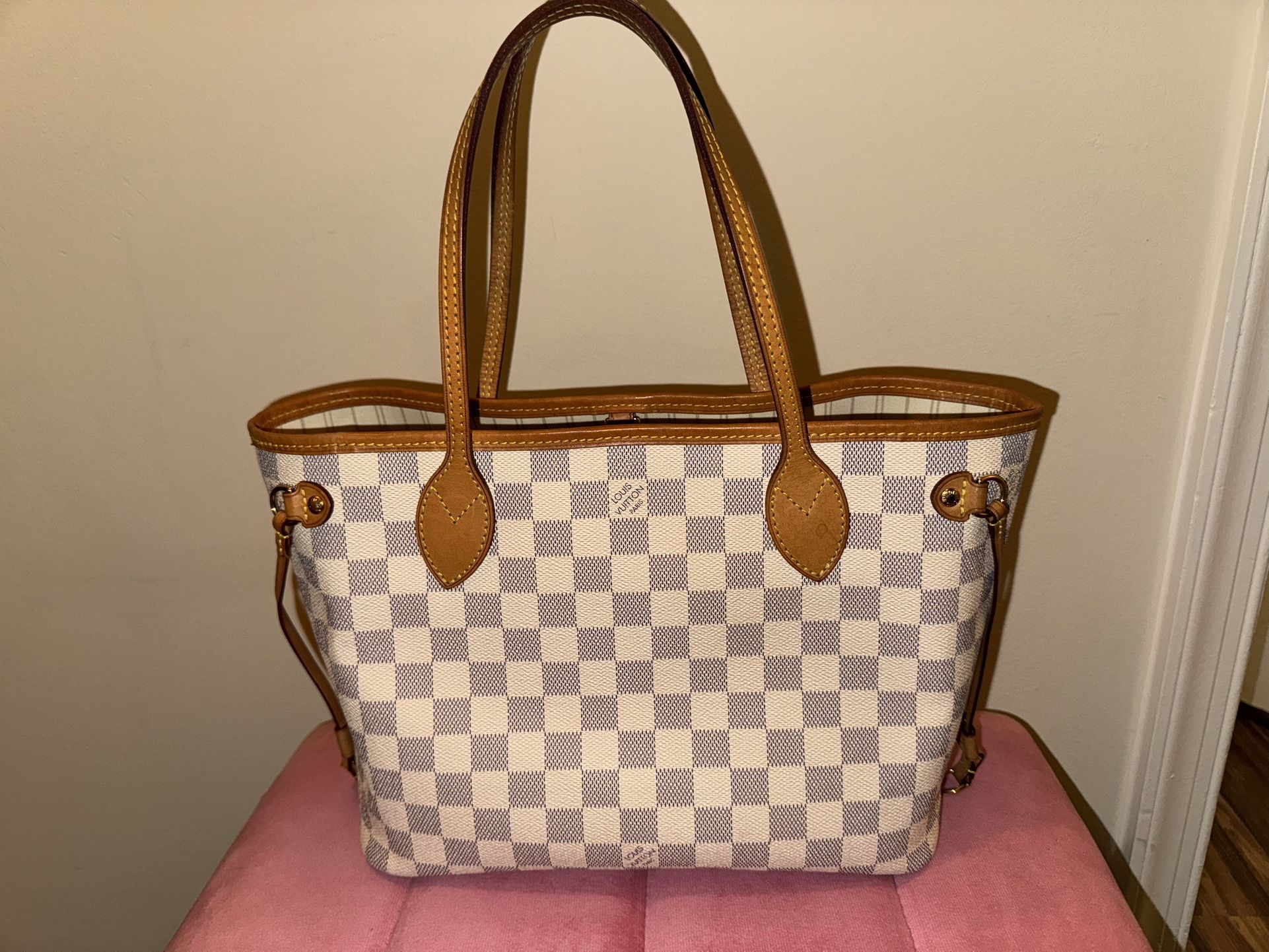 Authentic Louis Vuitton Neverfull PM Damier Azur