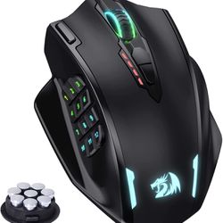 Brand New Redragon M908 Impact RGB LED MMO Gaming Mouse with 12 Side Buttons, Optical Wired Ergonomic Gamer Mouse with Max 12,400DPI, High Precision