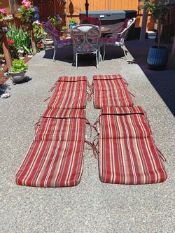 Patio chair or swing cushions. (4)