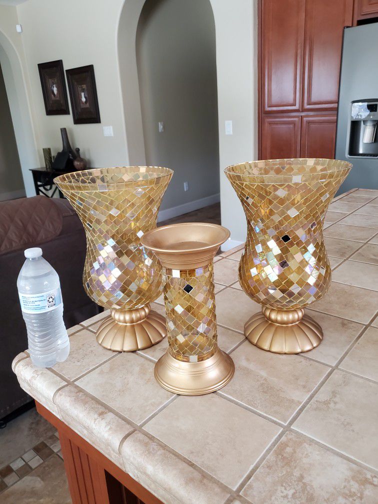 Candle Holders  Set Of 3 ( Partylite) NEW 