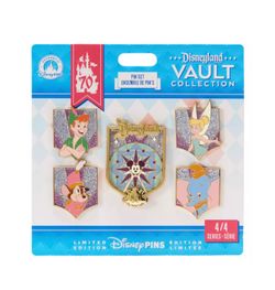 Disney Vault 70th Anniversary Pin Set 4