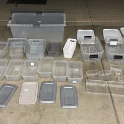 Organizing And Storage Plastic Containers 