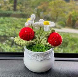 Hand-knitted Strawberry