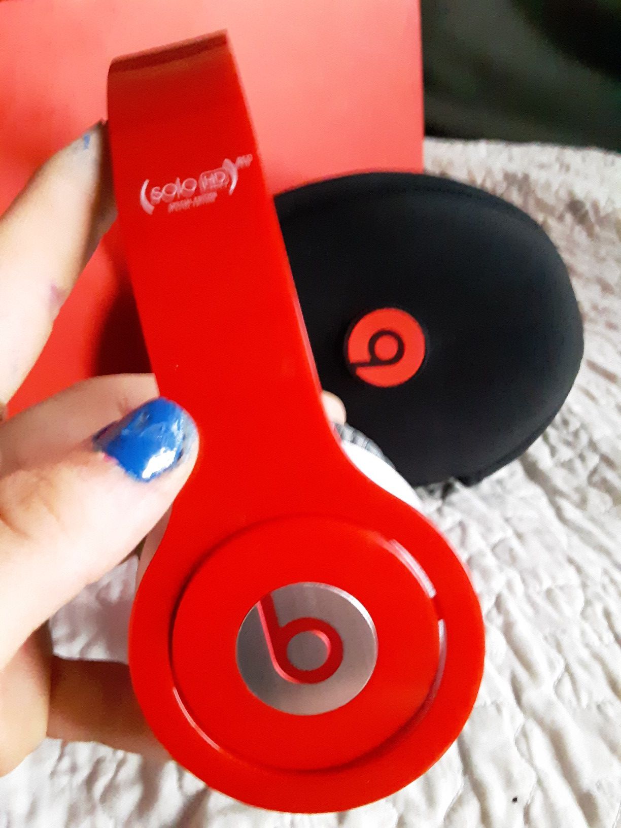 Special edition red beats solo HD headphones