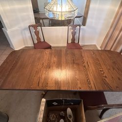 Real Wooden Dining Table And Chair Set