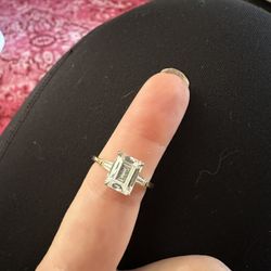 Gold Emerald Cut Ring