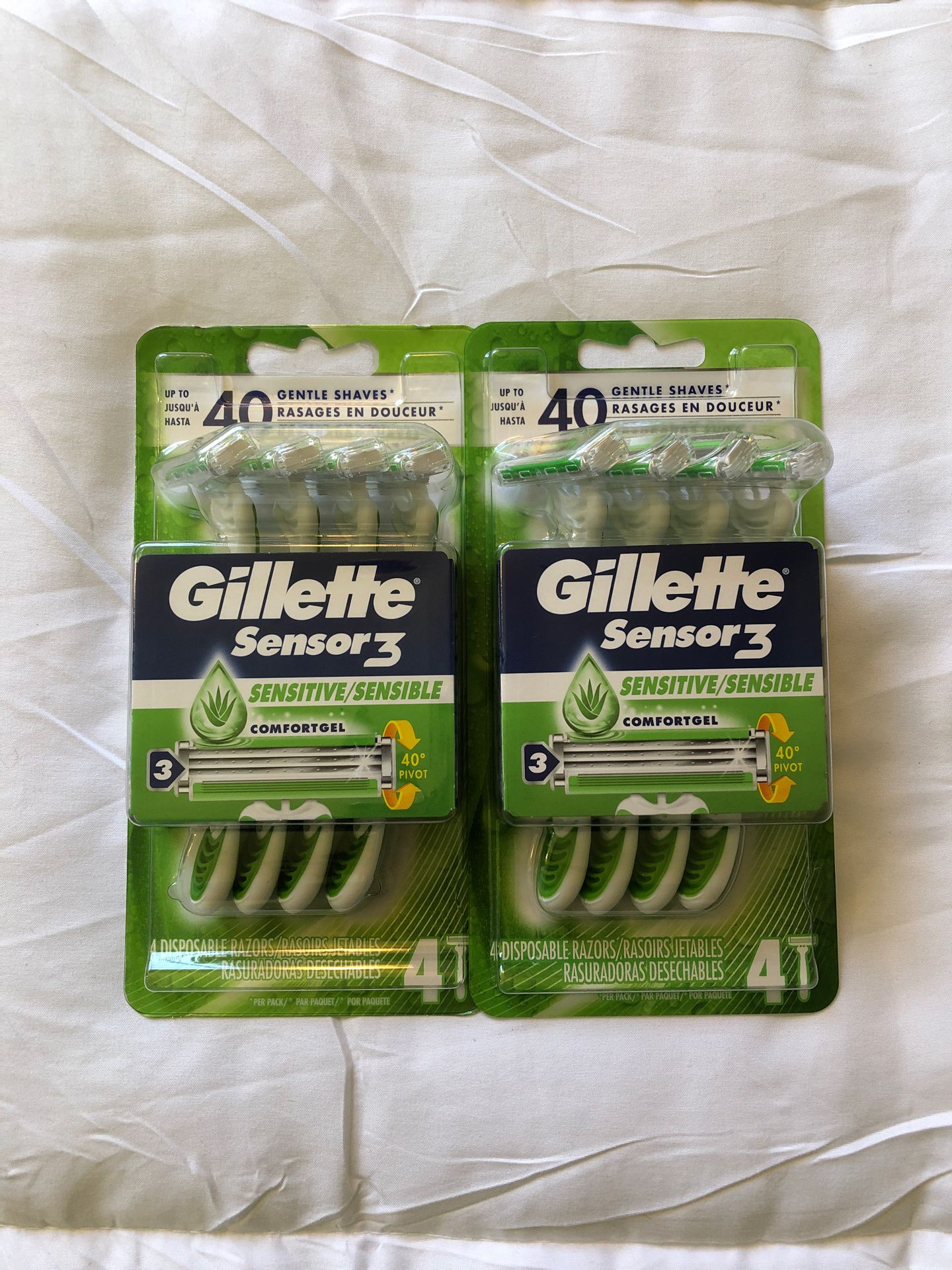 Gillette razors - 8 total, triple blade