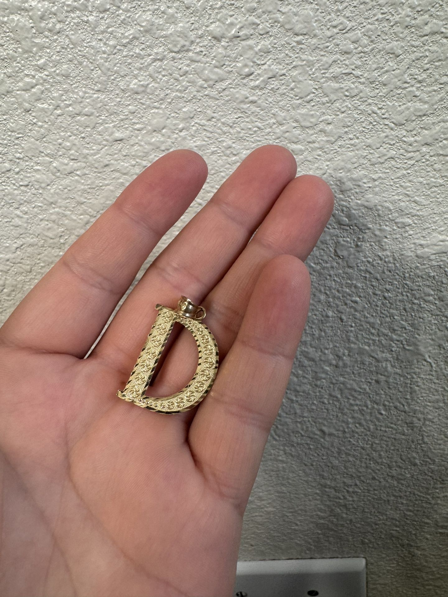 10k Gold “D” Pendant