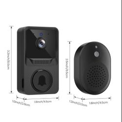 Fall Smart Wireless Video Doorbell Camera Security, 2.4G WiFi Video Doorbell Security Cameras with Two-Way Audio, Smart Camera,