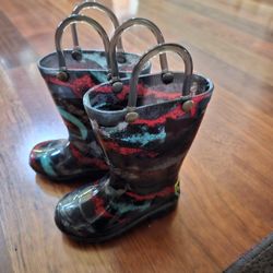 Toddler Rain Boots With Lights- Size 5 