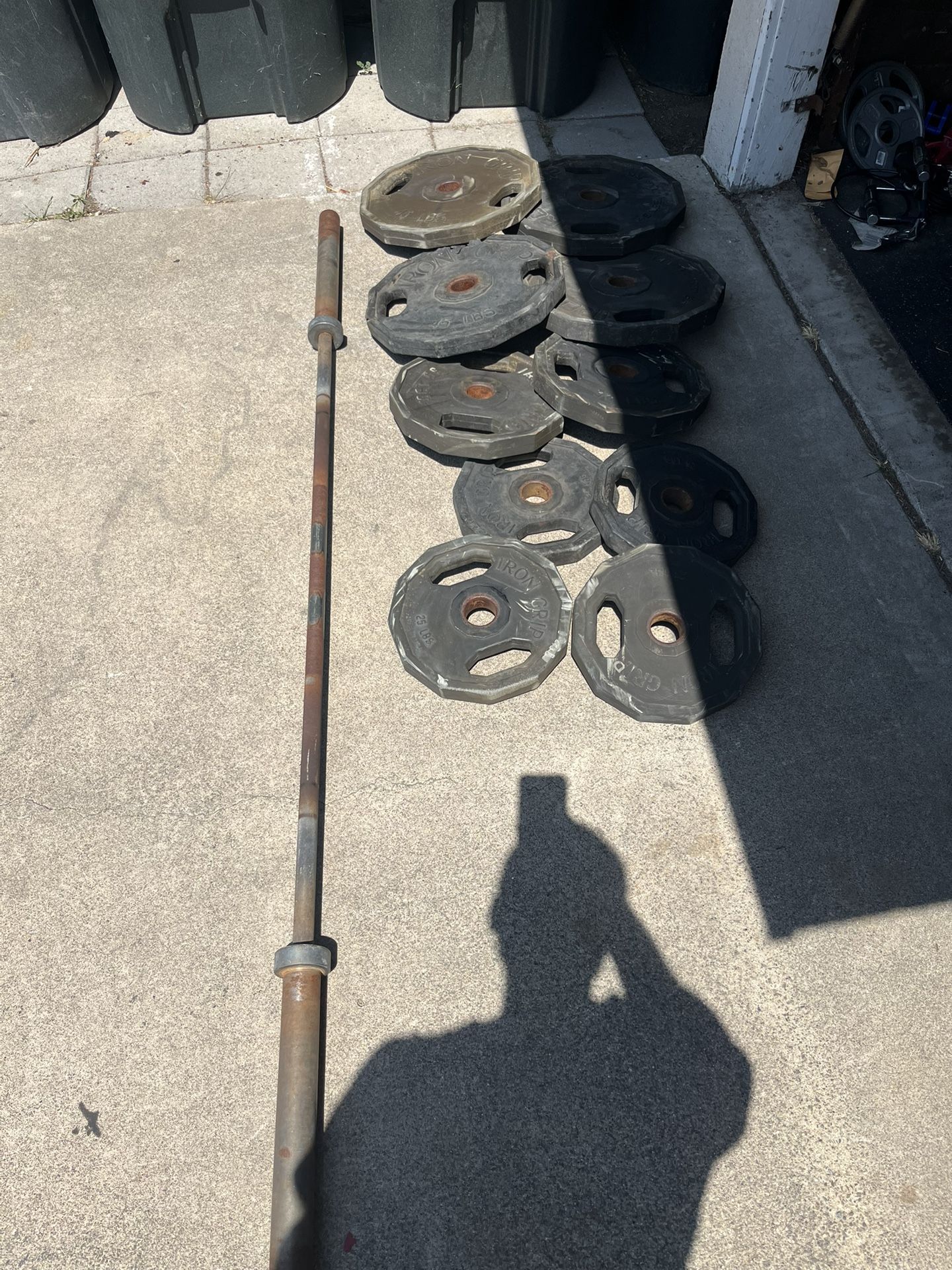 Iron Grip Olympic Weights And Barbell
